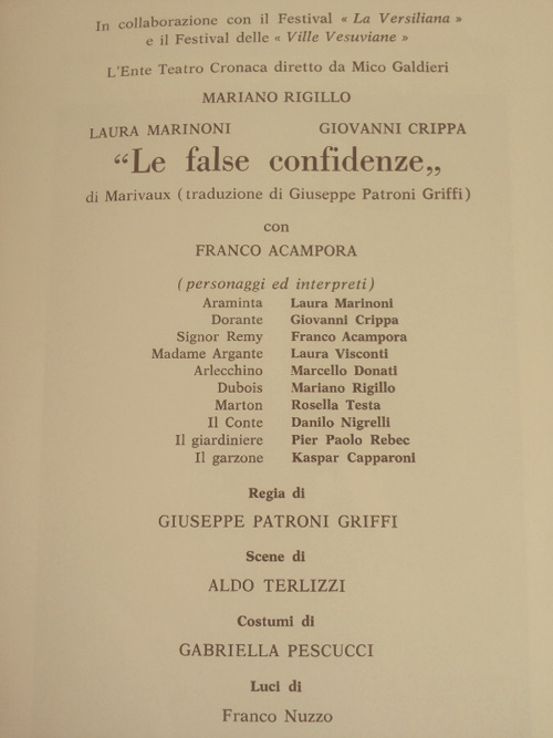 Le False Confidenze Ente Teatro Cronaca Vesuvioteatro